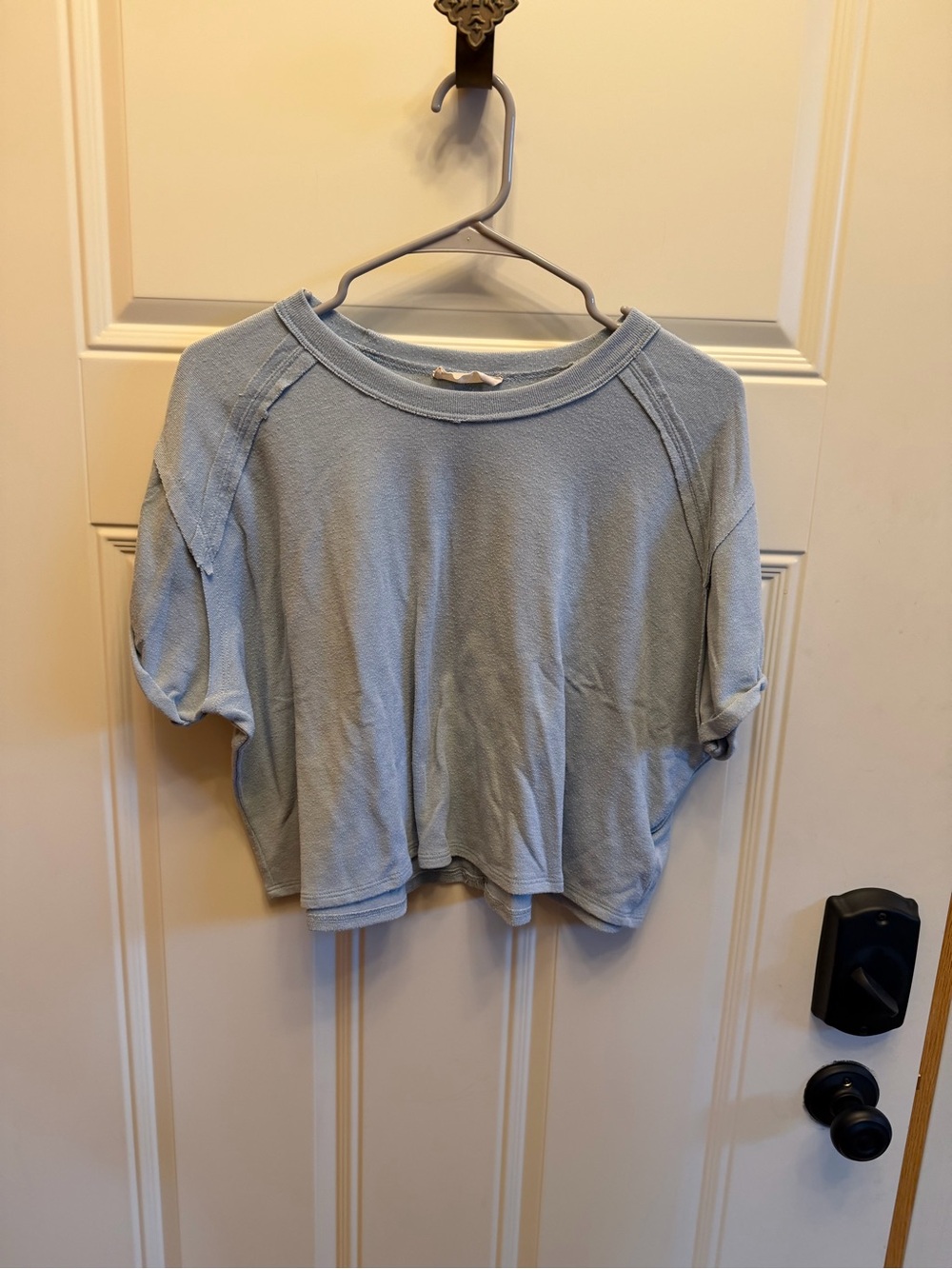 Altar’d State Slate Blue Women's Boxy Short Sleeve Top, Size S